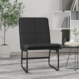 vidaXL Loungestoel 54x75x76 cm kunstleer zwart