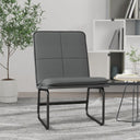 vidaXL Loungestoel 54x75x76 cm kunstleer zwart