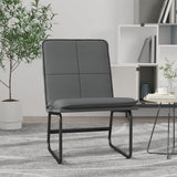 vidaXL Loungestoel 54x75x76 cm kunstleer zwart