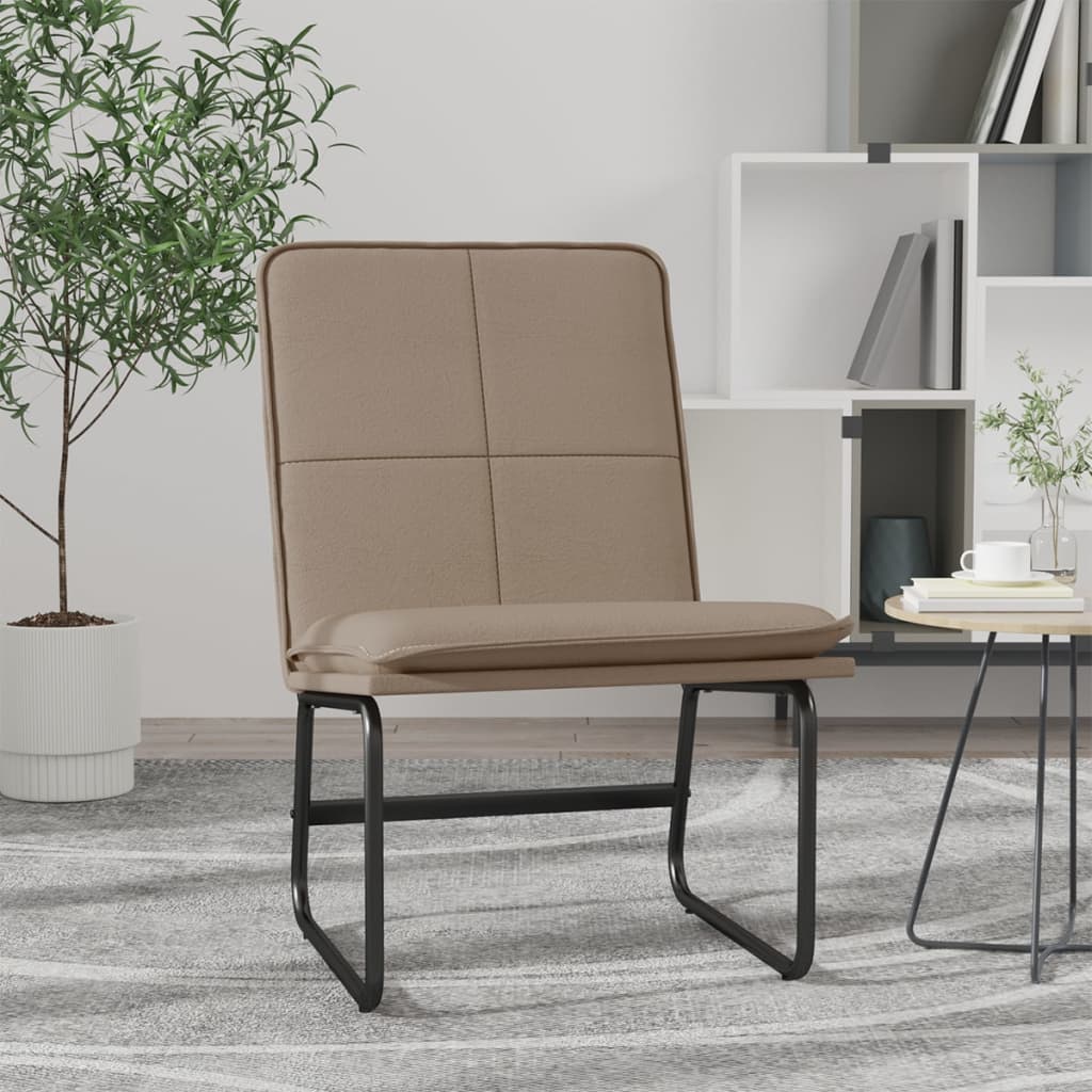 vidaXL Loungestoel 54x75x76 cm kunstleer zwart