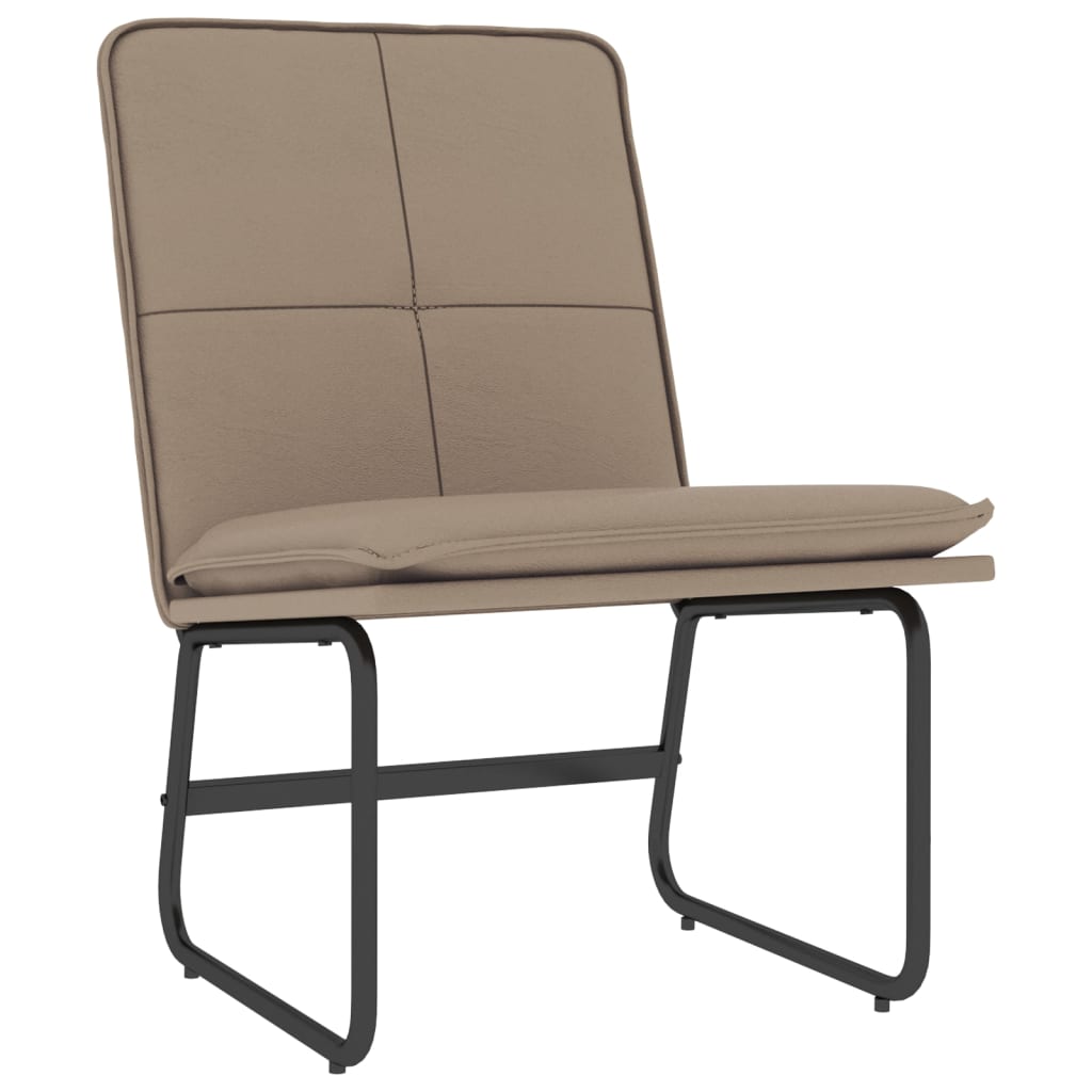 vidaXL Loungestoel 54x75x76 cm kunstleer zwart