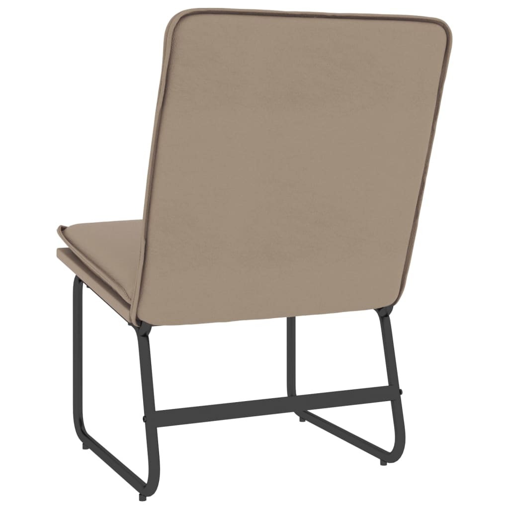 vidaXL Loungestoel 54x75x76 cm kunstleer zwart