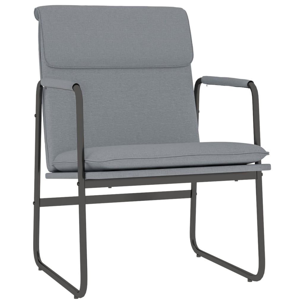 vidaXL Loungestoel 55x64x80 cm stof lichtgrijs