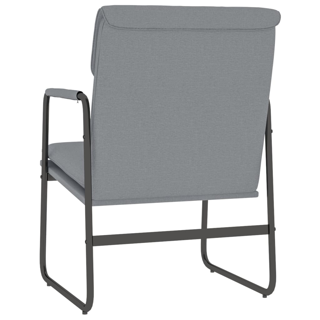 vidaXL Loungestoel 55x64x80 cm stof lichtgrijs