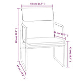vidaXL Loungestoel 55x64x80 cm stof lichtgrijs