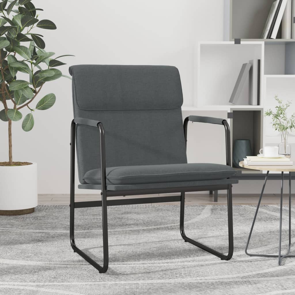 vidaXL Loungestoel 55x64x80 cm stof lichtgrijs