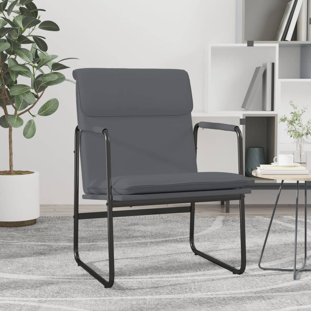 vidaXL Lounge chair 55x64x80 cm faux leather black