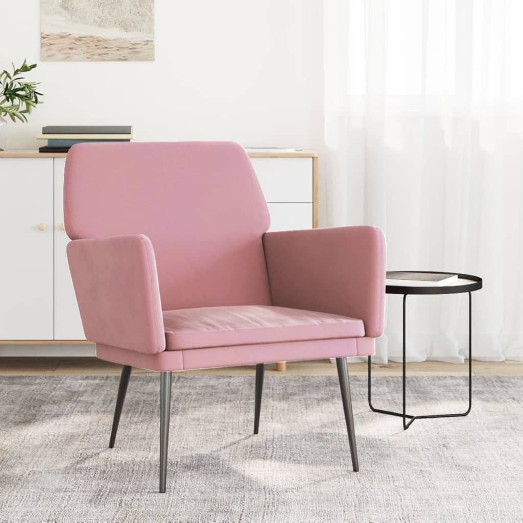 vidaXL Fauteuil 62x79x79 cm fluweel lichtgrijs