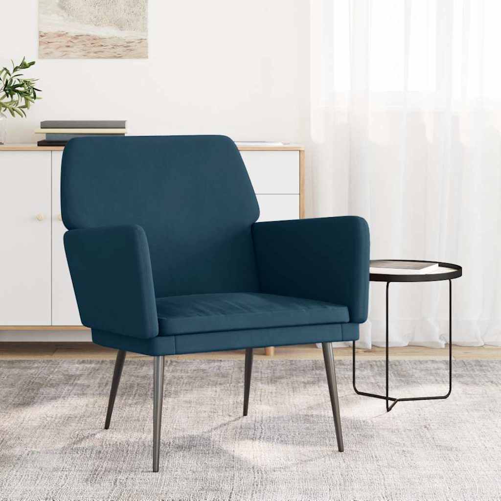 vidaXL Fauteuil 62x79x79 cm fluweel lichtgrijs