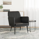 vidaXL Fauteuil 61x78x80 cm kunstleer zwart