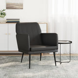 vidaXL Fauteuil 61x78x80 cm kunstleer zwart