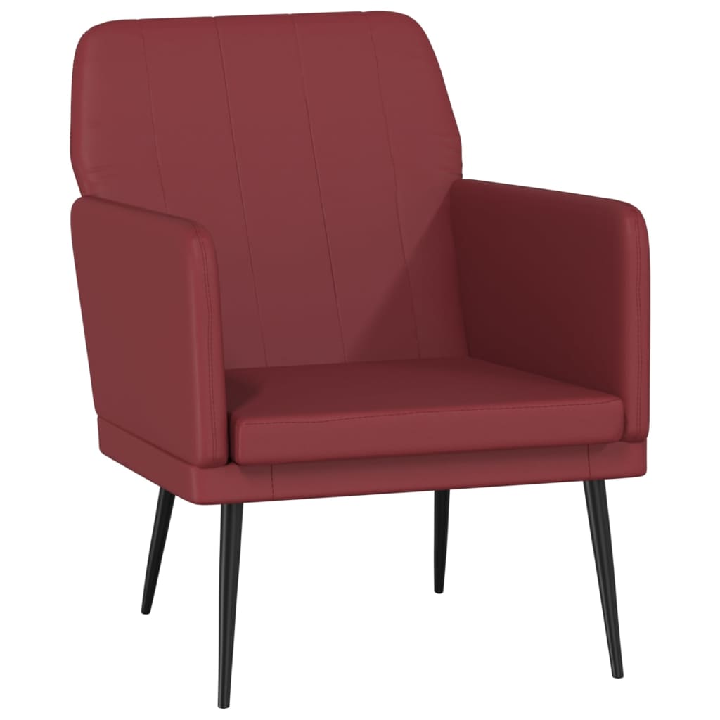 vidaXL Fauteuil 61x78x80 cm kunstleer zwart
