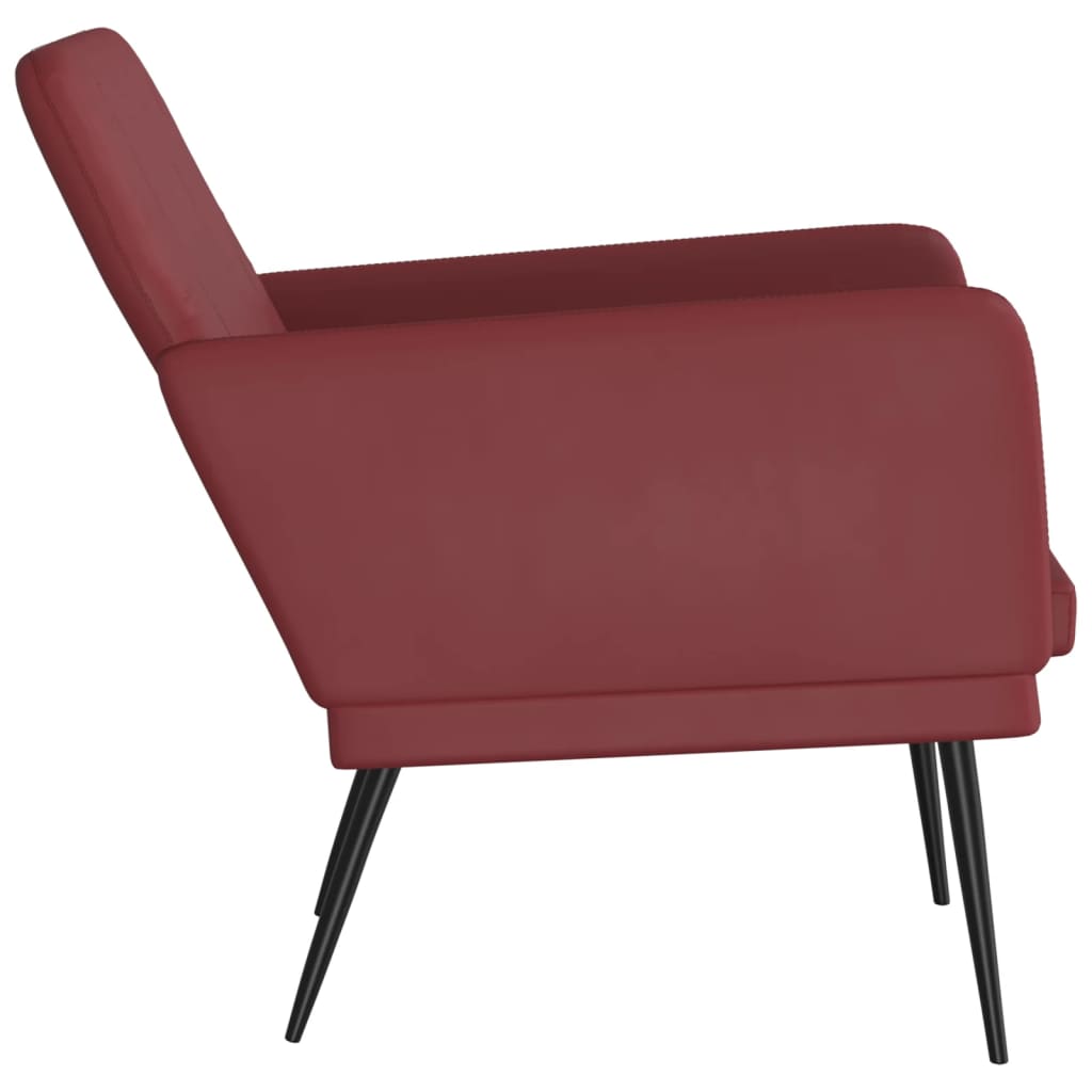 vidaXL Fauteuil 61x78x80 cm kunstleer zwart