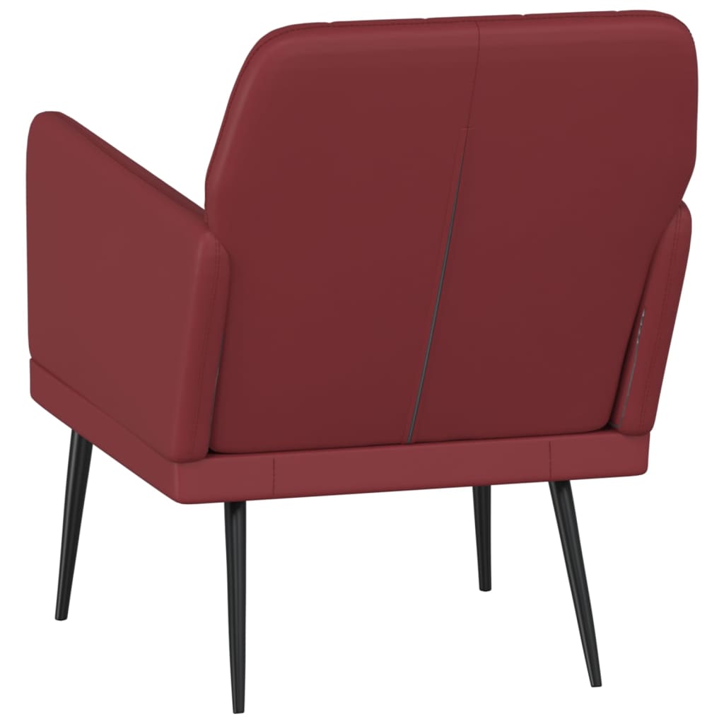 vidaXL Fauteuil 61x78x80 cm kunstleer zwart
