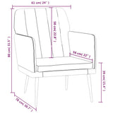 vidaXL Fauteuil 61x78x80 cm kunstleer zwart