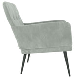 vidaXL Fauteuil 62x79x79 cm fluweel lichtgrijs