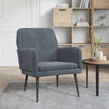 vidaXL Fauteuil 62x79x79 cm fluweel lichtgrijs