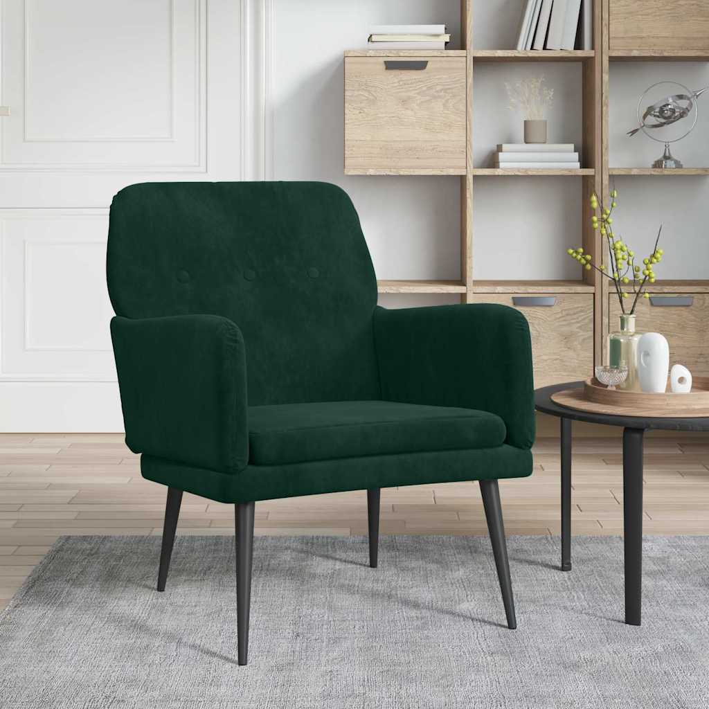 vidaXL Fauteuil 62x79x79 cm fluweel lichtgrijs