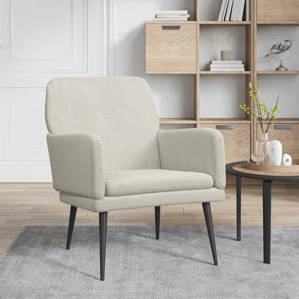 vidaXL Fauteuil 62x79x79 cm fluweel lichtgrijs