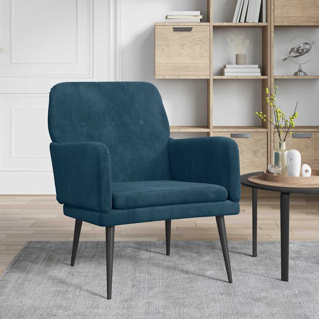 vidaXL Fauteuil 62x79x79 cm fluweel lichtgrijs