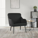 vidaXL Fauteuil 63x76x80 cm kunstleer zwart