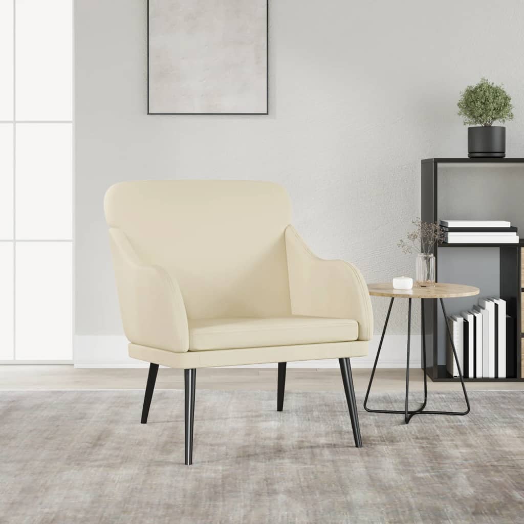 vidaXL Fauteuil 63x76x80 cm kunstleer zwart