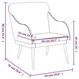 vidaXL Fauteuil 63x76x80 cm kunstleer zwart