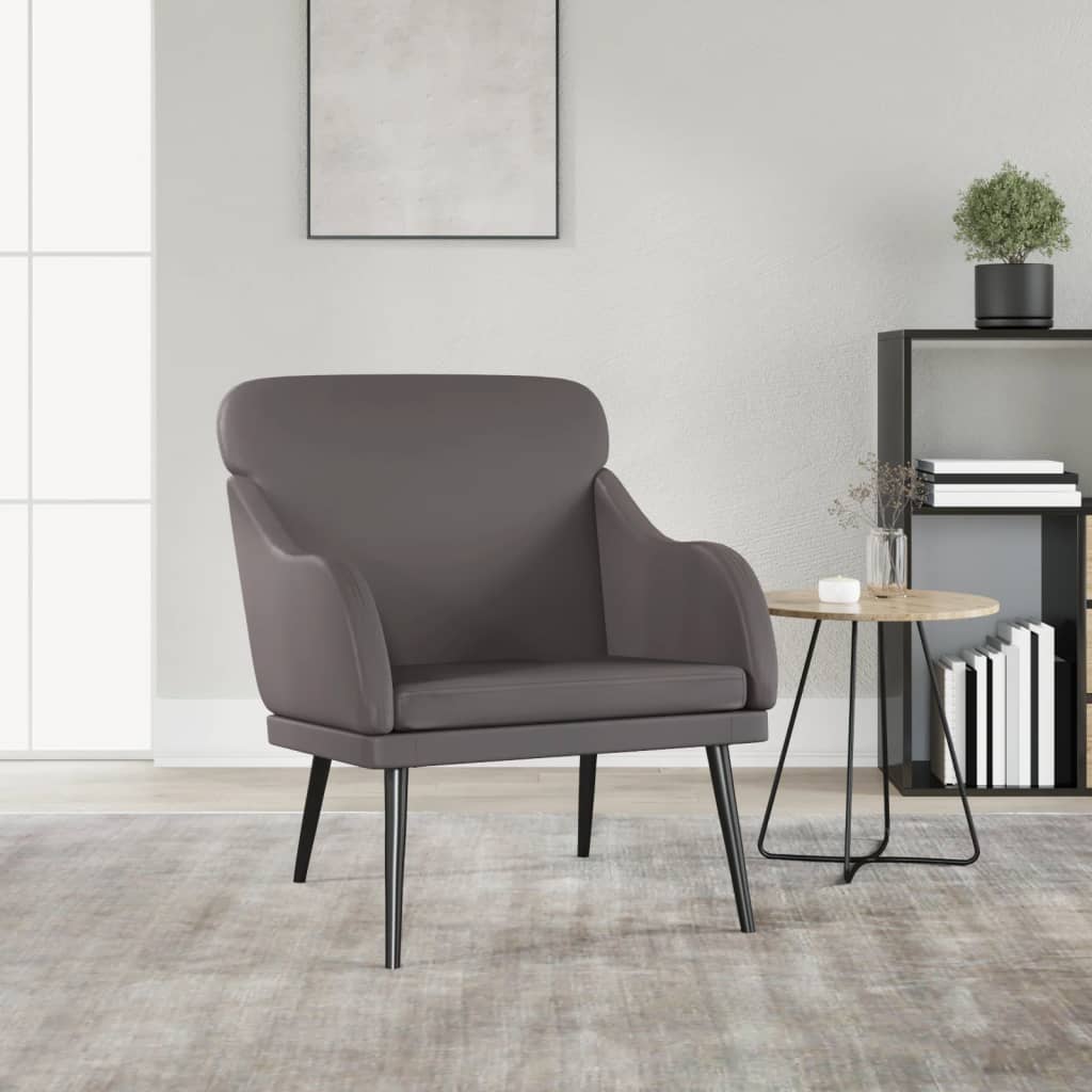 vidaXL Fauteuil 63x76x80 cm kunstleer zwart