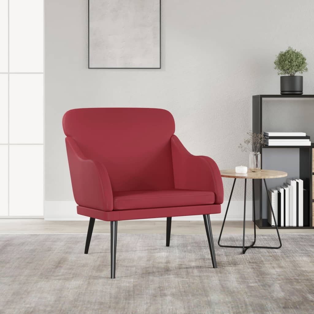 vidaXL Fauteuil 63x76x80 cm kunstleer zwart