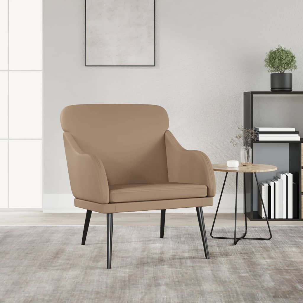 vidaXL Fauteuil 63x76x80 cm kunstleer zwart