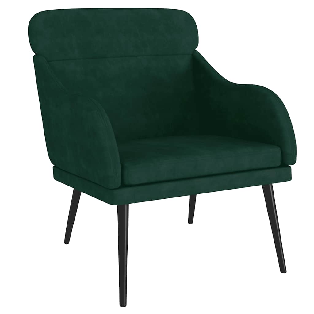 vidaXL Fauteuil 63x76x80 cm fluweel lichtgrijs