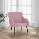 vidaXL Fauteuil 63x76x80 cm fluweel lichtgrijs
