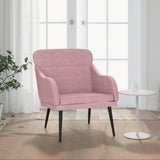 vidaXL Fauteuil 63x76x80 cm fluweel lichtgrijs