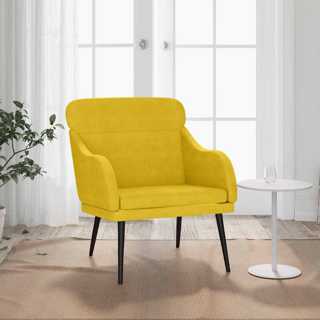 vidaXL Fauteuil 63x76x80 cm fluweel lichtgrijs