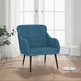vidaXL Fauteuil 63x76x80 cm fluweel lichtgrijs