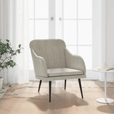 vidaXL Fauteuil 63x76x80 cm fluweel lichtgrijs