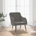 vidaXL Fauteuil 63x76x80 cm fluweel lichtgrijs