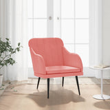 vidaXL Fauteuil 63x76x80 cm fluweel lichtgrijs