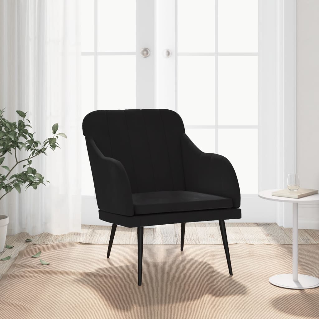 vidaXL Fauteuil 63x76x80 cm fluweel lichtgrijs