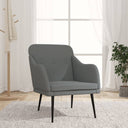vidaXL Fauteuil 63x76x80 cm stof lichtgrijs