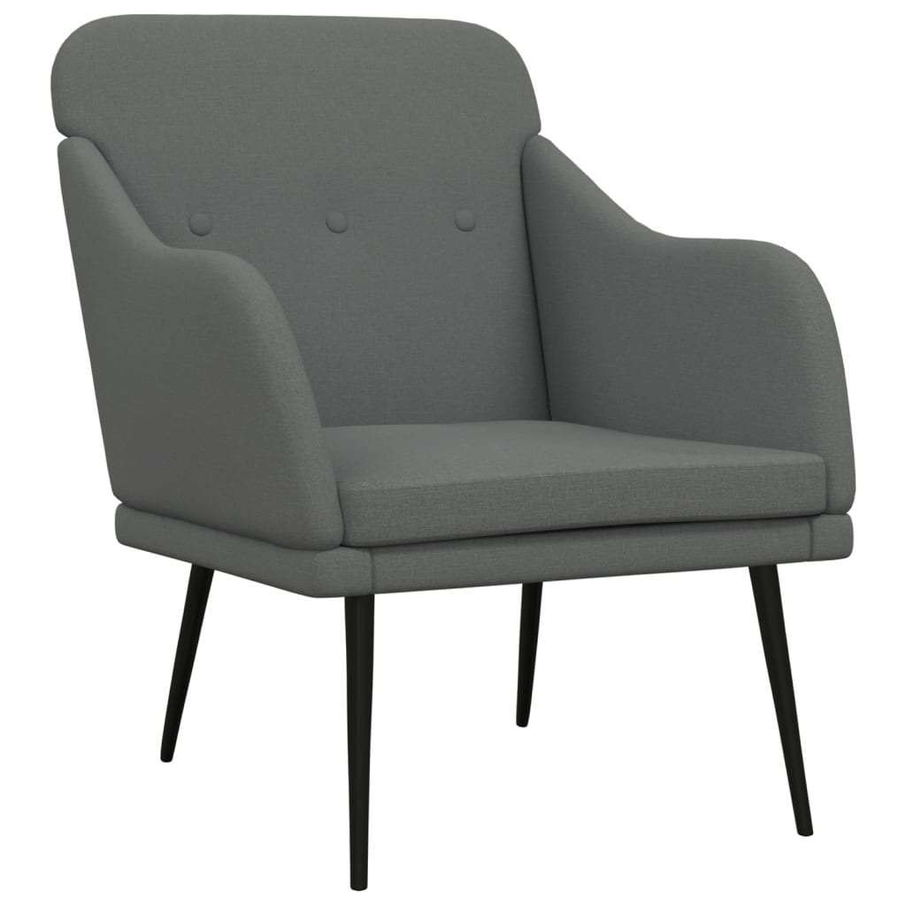 vidaXL Fauteuil 63x76x80 cm stof lichtgrijs