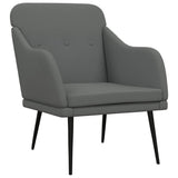 vidaXL Fauteuil 63x76x80 cm stof lichtgrijs