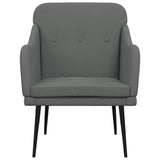 vidaXL Fauteuil 63x76x80 cm stof lichtgrijs