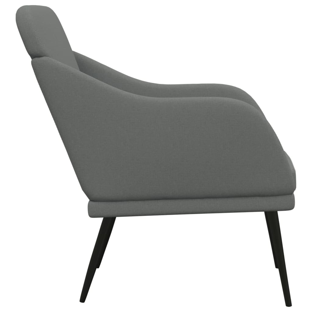 vidaXL Fauteuil 63x76x80 cm stof lichtgrijs