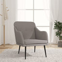 vidaXL Fauteuil 63x76x80 cm stof lichtgrijs