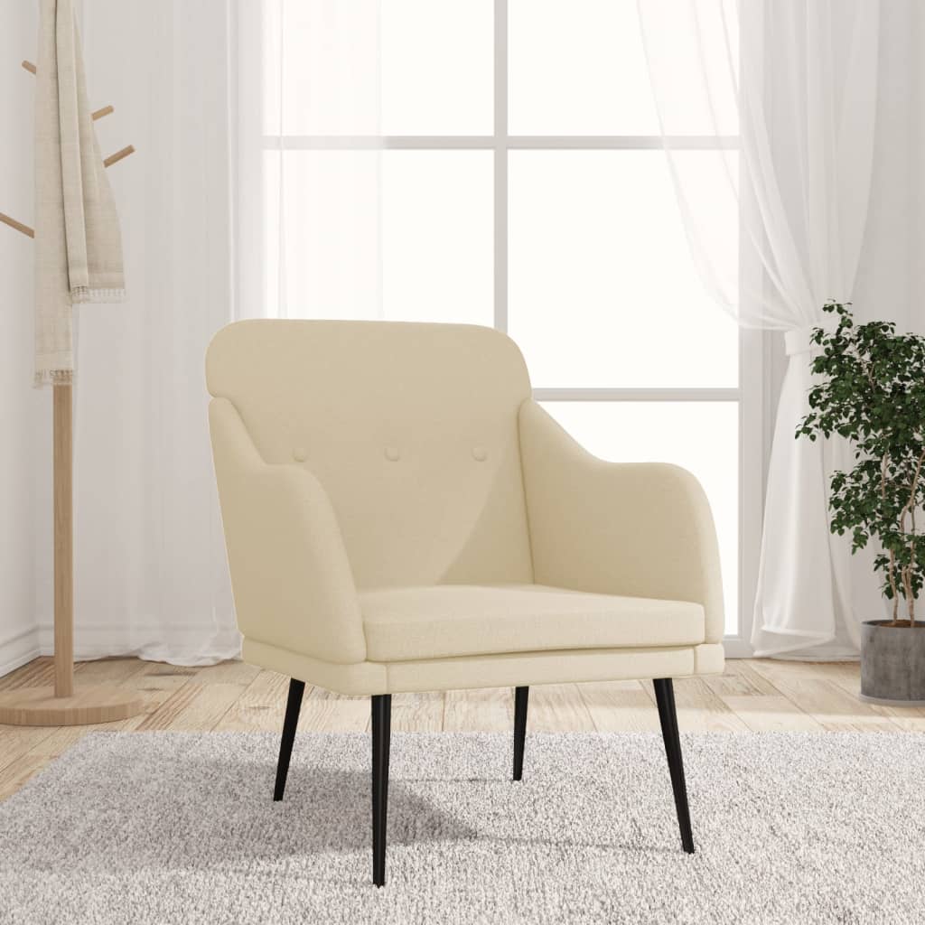 vidaXL Fauteuil 63x76x80 cm stof lichtgrijs