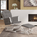 vidaXL Recliner with Footstool Fabric Light Pink