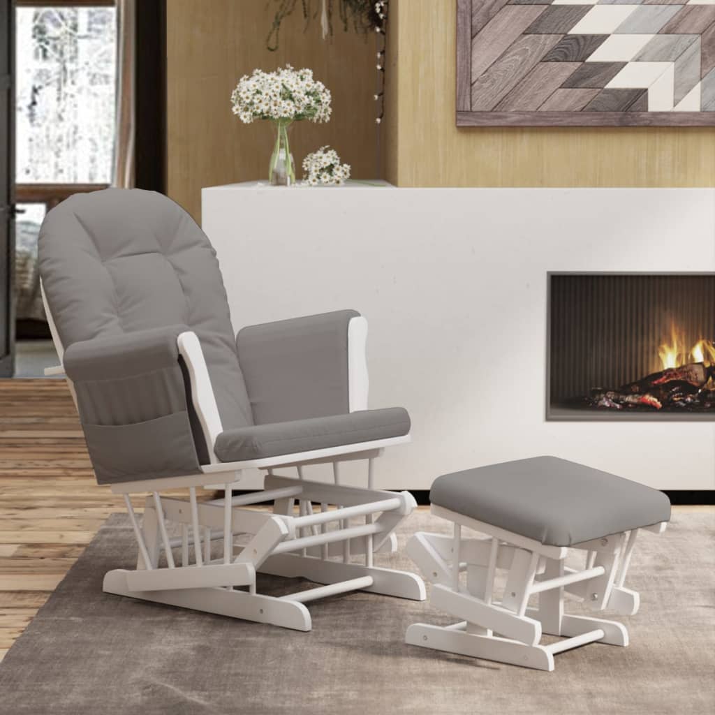 vidaXL Recliner with Footstool Fabric Light Pink