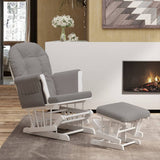 vidaXL Recliner with Footstool Fabric Light Pink