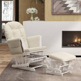 vidaXL Recliner with Footstool Fabric Light Pink
